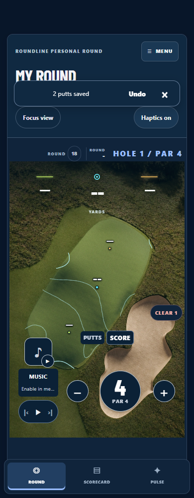 Roundline scoring and round companion preview